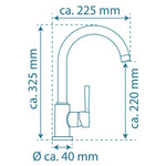 SCHÜTTE Baterie de bucătărie robinet pipă rotundă CORNWALL, auriu mat