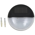 Lămpi solare de exterior cu LED-uri, 12 buc., negru, rotund