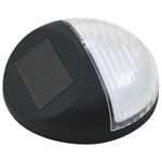 Lămpi solare de exterior cu LED-uri, 12 buc., negru, rotund