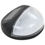 Lămpi solare de exterior cu LED-uri, 12 buc., negru, rotund