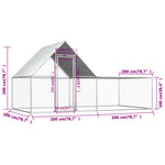 Coteț pentru păsări, 4 x 2 x 2 m, oțel galvanizat