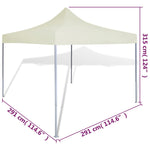 41463 vidaXL Cream Foldable Tent 3 x 3 m