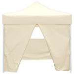 41464 vidaXL Cream Foldable Tent 3 x 3 m with 4 Walls