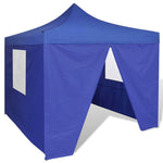 41466 vidaXL Blue Foldable Tent 3 x 3 m with 4 Walls