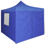 41466 vidaXL Blue Foldable Tent 3 x 3 m with 4 Walls