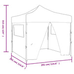 41468 vidaXL Green Foldable Tent 3 x 3 m with 4 Walls