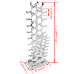 Raft pentru vin, aluminiu, argintiu, pentru 27 sticle