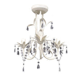 Candelabre suspendate de plafon cu cristale 2 buc. alb elegant