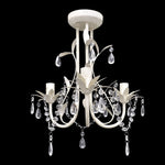 Candelabre suspendate de plafon cu cristale 2 buc. alb elegant