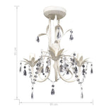 Candelabre suspendate de plafon cu cristale 2 buc. alb elegant