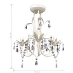 Candelabre suspendate de plafon cu cristale 4 buc. alb elegant