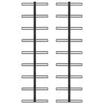 Suporturi sticle de vin de perete 18 sticle 2 buc. negru fier