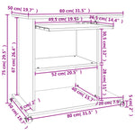 Birou de calculator, stejar Sonoma, 80 x 50 x 75 cm, PAL