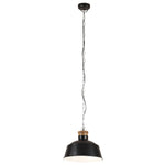 Lampă suspendată industrială, negru, 32 cm, E27