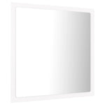 Oglindă de baie cu LED, alb, 40x8,5x37 cm, acril