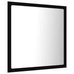 Oglindă de baie cu LED, negru, 40x8,5x37 cm, acril