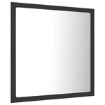 Oglindă de baie cu LED, gri, 40x8,5x37 cm, acril