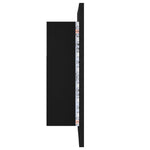 Dulap de baie cu oglindă & LED, negru, 40x12x45 cm, acril