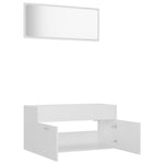 Set mobilier de baie, 2 piese, alb, PAL