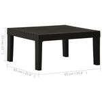 Set mobilier de grădină cu perne, 2 piese, gri, plastic