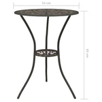 Set mobilier bistro, 3 piese, bronz, aluminiu turnat