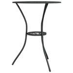 Set mobilier bistro, 3 piese, negru, aluminiu turnat