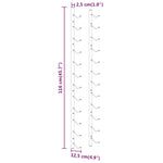 Suport sticle de vin, de perete, 12 sticle, auriu, fier