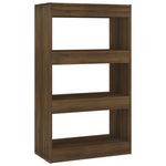 813604 vidaXL Book Cabinet/Room Divider Brown Oak 60x30x103 cm Chipboard