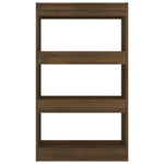 813604 vidaXL Book Cabinet/Room Divider Brown Oak 60x30x103 cm Chipboard