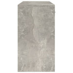 Birou cu sertar și dulap, gri beton 100x40x73 cm lemn prelucrat