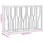 Măsuță consolă, argintiu, oțel inoxidabil/lemn masiv reciclat