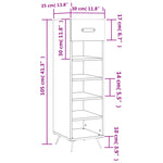 Pantofar, alb, 30x35x105 cm, lemn compozit