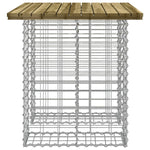 Bancă grădină, design gabion, 100x70x72 cm, lemn pin impregnat