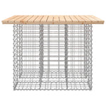 Bancă de grădină, design gabion, 100x102x72cm, lemn masiv pin