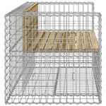 Bancă grădină, design gabion, 143x71x65,5cm, lemn pin impregnat