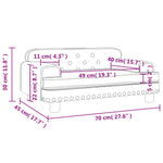 Canapea pentru copii, gri, 70x45x30 cm, piele ecologică