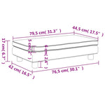 Canapea copii cu taburet crem 100x50x30cm piele ecologică