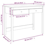 Birou cu sertare, maro miere, 100x50x78 cm, lemn masiv de pin