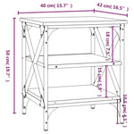 Mese laterale 2 buc. stejar sonoma 40x42x50 cm lemn compozit