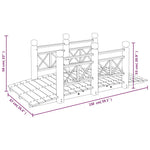 Pod de grădină cu balustrade, 150x67x56 cm, lemn masiv de molid