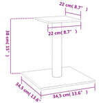 Stâlp de zgâriat pentru pisici cu platformă, crem, 38 cm