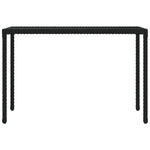 Set mobilier de grădină cu perne, 6 piese, negru, poliratan