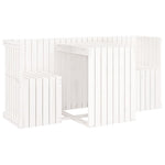 Set de balcon cu 2 locuri, alb, lemn masiv de pin