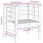 Set mobilier de grădină, 3 piese, lemn masiv de pin