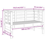 Set mobilier de grădină, 3 piese, lemn masiv douglas