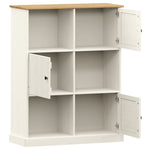 Bibliotecă VIGO, alb, 90x35x114,5 cm, lemn masiv de pin