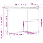 Dulap de baie, stejar afumat, 65x33x60 cm, lemn prelucrat