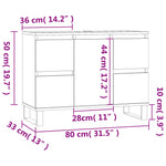 Dulap pentru baie, gri beton, 80x33x60 cm, lemn compozit