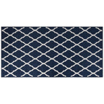 Covor de exterior, bleumarin/alb, 100x200 cm, design reversibil