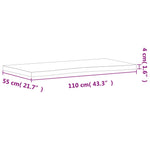 Blat de birou, 110x(50-55)x4 cm, lemn masiv de fag